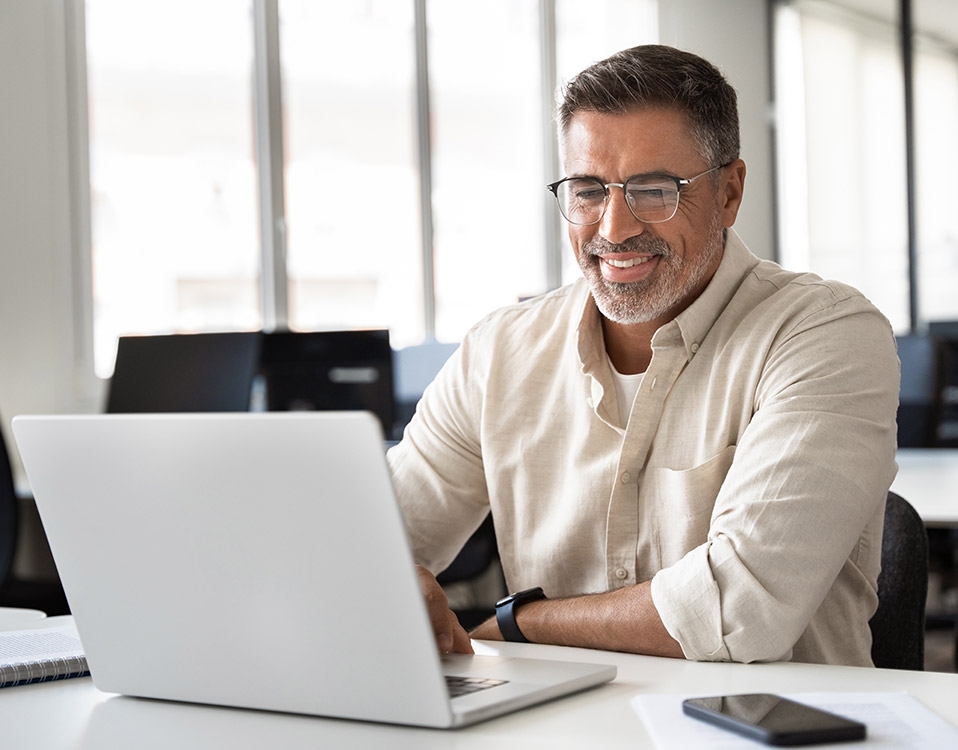 Man on computer